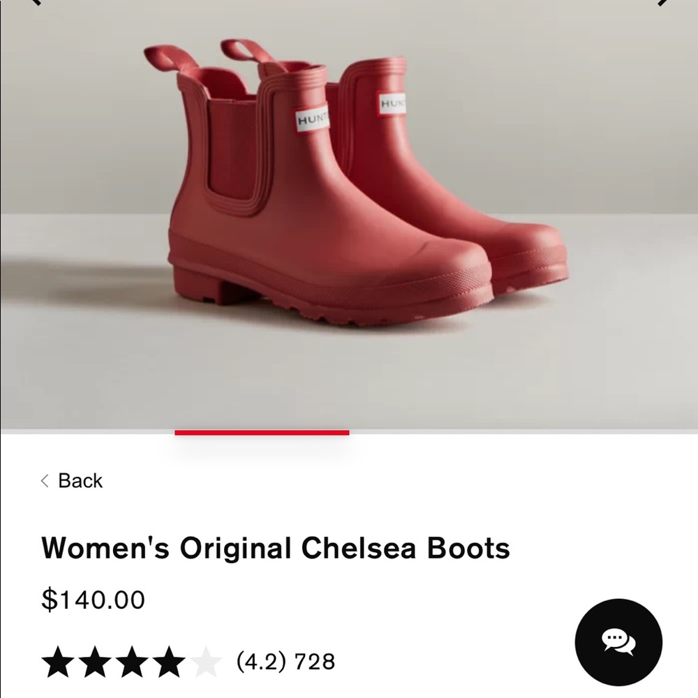 Hunter Women’s Original Chelsea Boots in Hunter Red